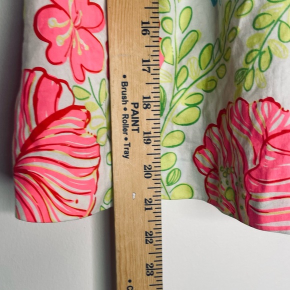 Lilly Pulitzer pleated A-line skirt “Neon Hibiscus" floral print pockets Size 12 - Picture 16 of 16